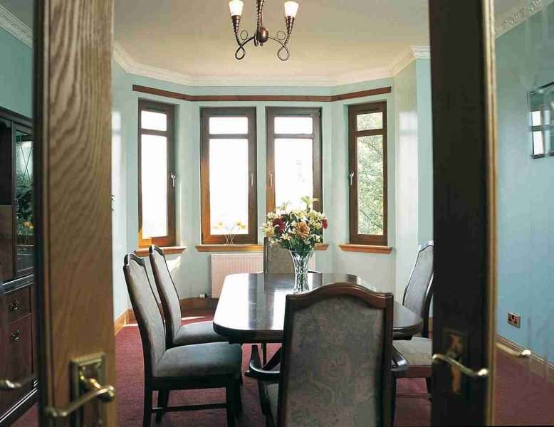 uPVC Tilt & Turn Windows in Cherrywood finish in London