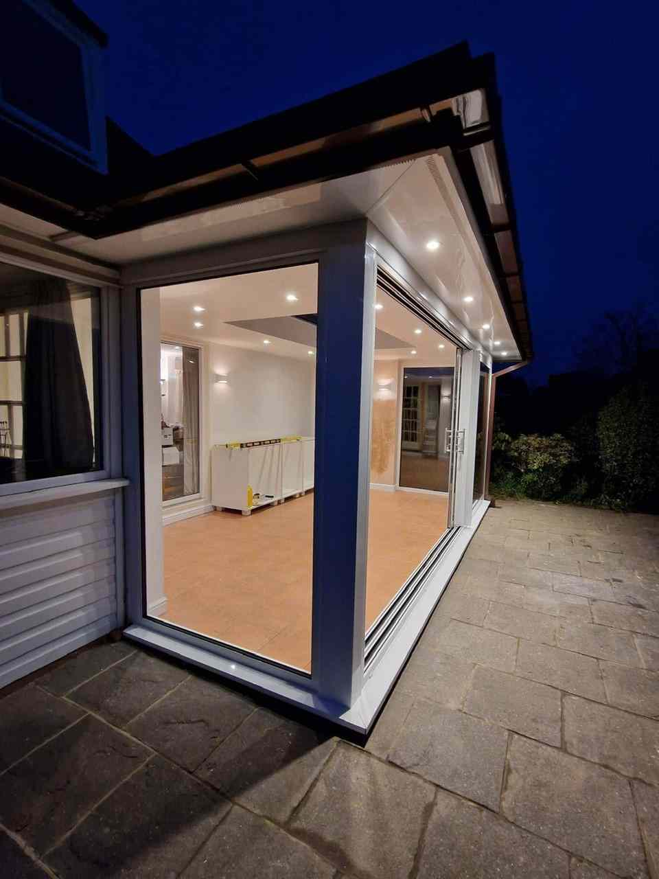 white sliding doors transform Fareham home