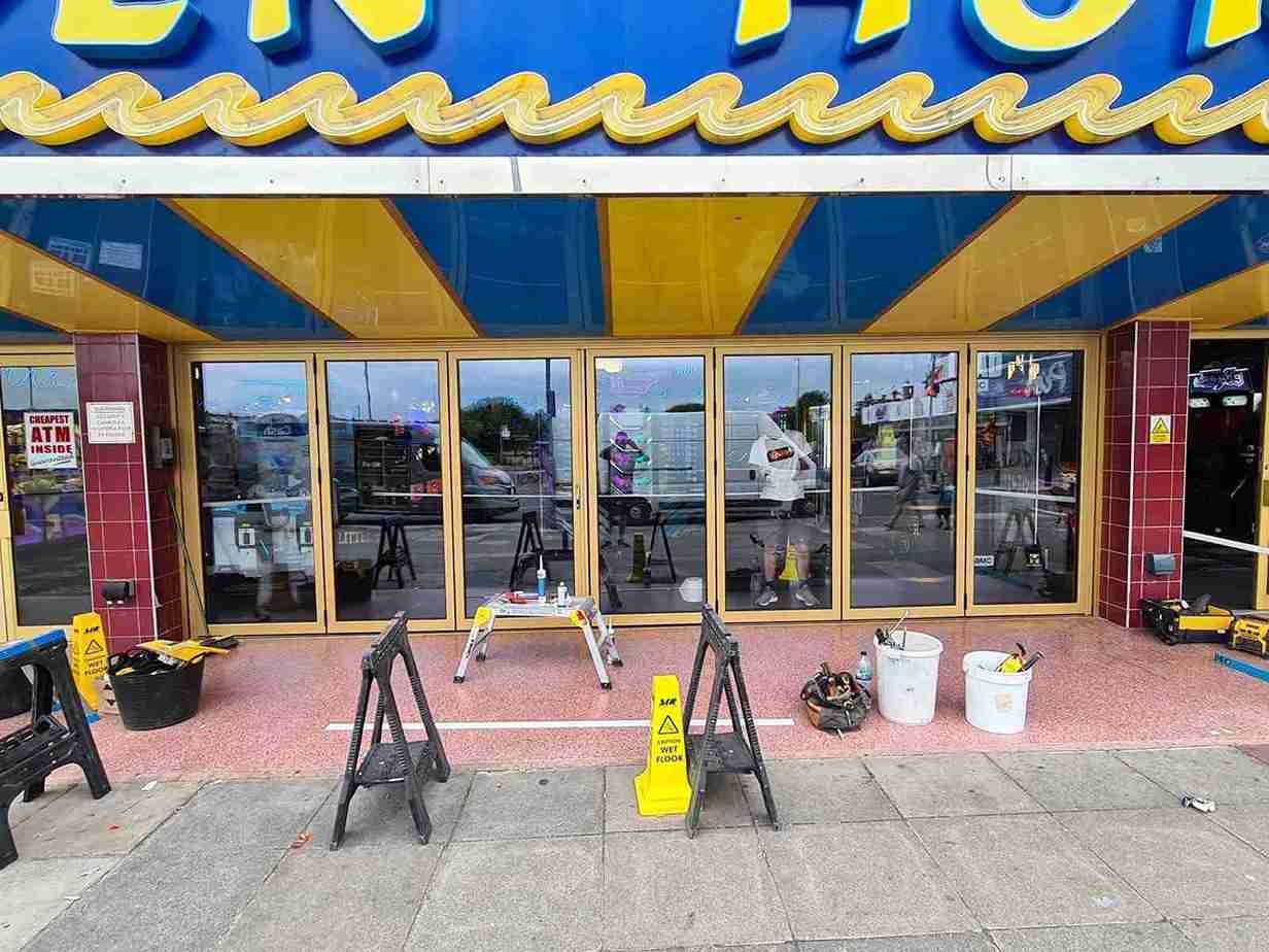 manufacturing bifold door for clarence pier southsea