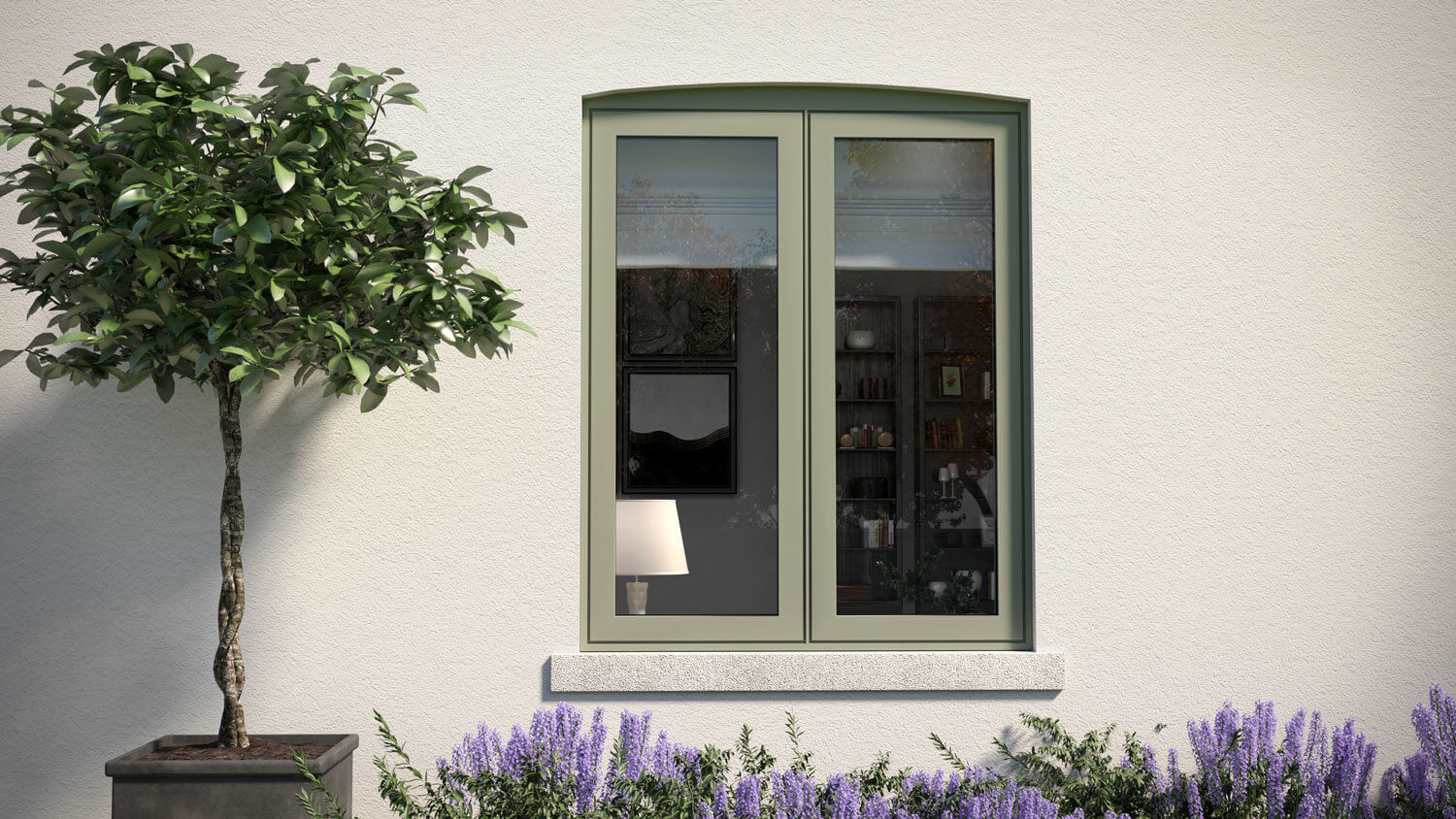 green upvc windows