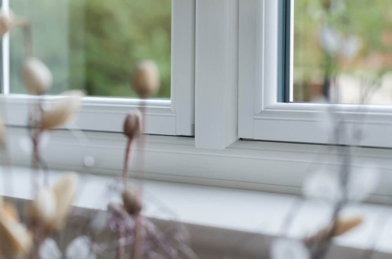 close up upvc sash window profile